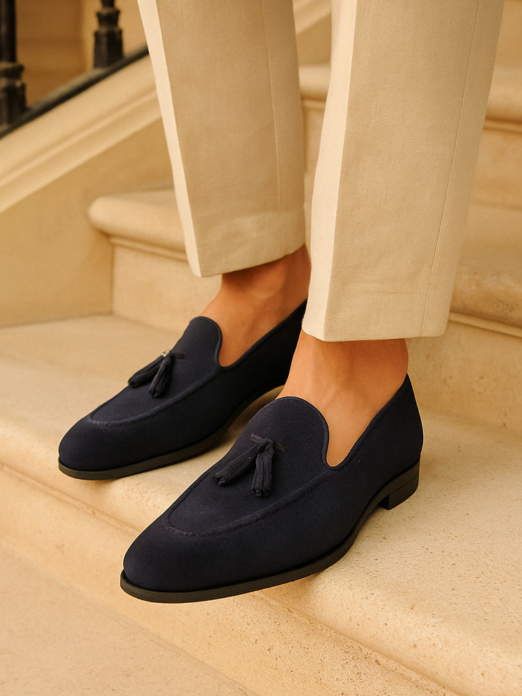 Mocasines de ante con borla