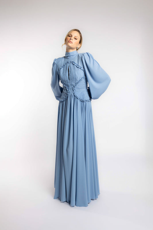 VESTIDO CELESTE SUSPIRO