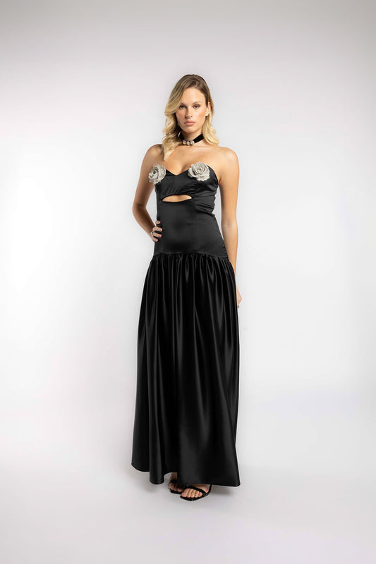 VESTIDO FLOR DE MEDIA NOCHE