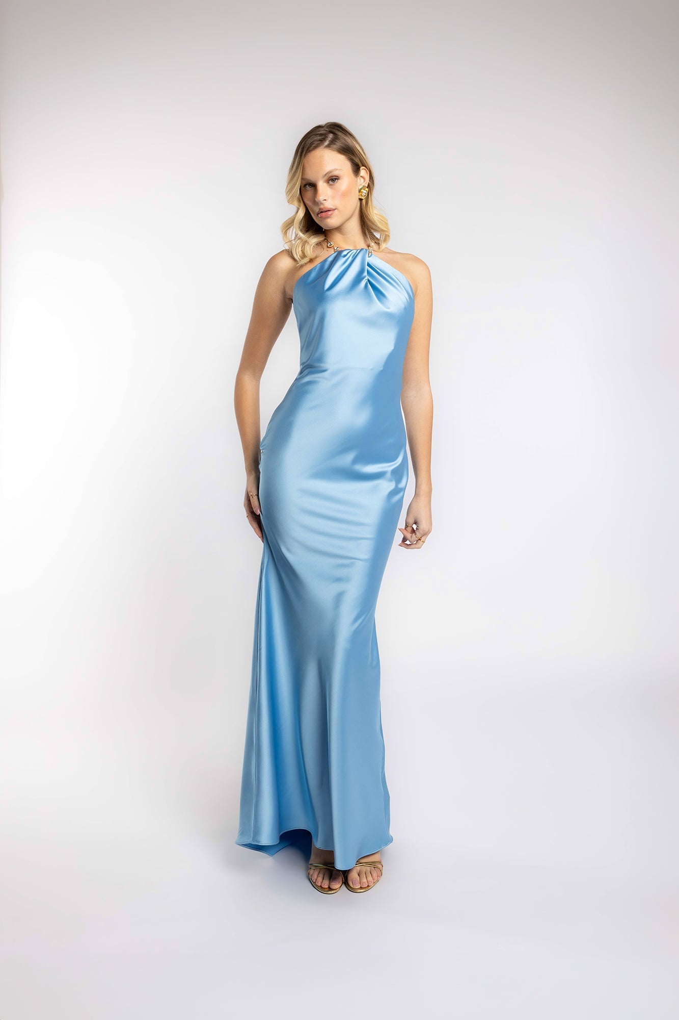 VESTIDO SIRENA AZUL
